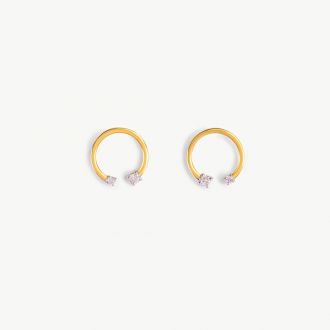 HALF CUT CIRCLE EARRINGS