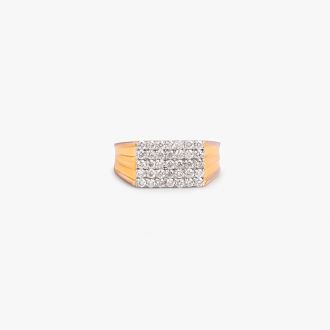 Linear Beam Diamond Ring