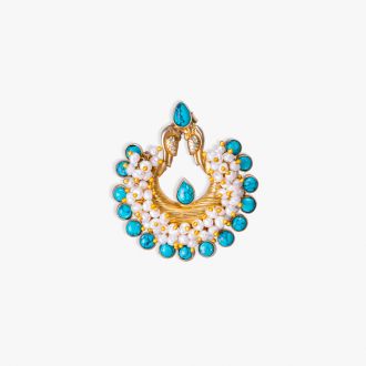 BLUE BEEDS DESIGN EARRINGS