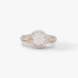 Pristine Three Layered Diamond Ring