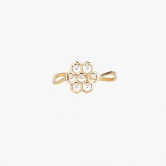 New Age Floral Diamond Ring