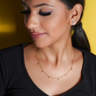 MINI CIRCLE SHAPE DIAMOND NECKLACE