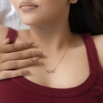 INFINITY SHAPE DIAMOND NECKLACE