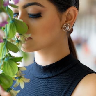 DIAMOND EARRING CIRCLE SHAPE