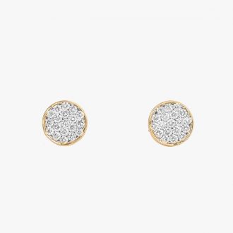 CIRCLE SHAPE DIAMOND EARRING