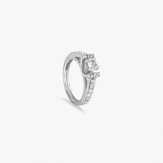 U Shape Solitaire Diamond Ladies Ring