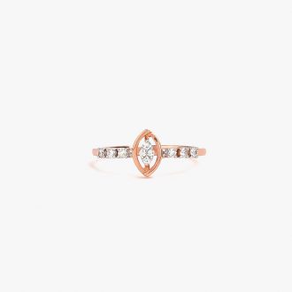 Rose Gold Traditional Diamond Ring