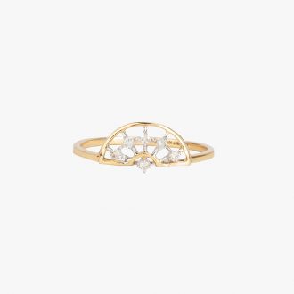 HALF MOON DIAMOND RING