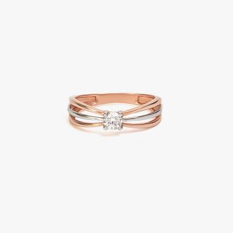 Layered Solitaire Ring