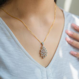 FLORAL DIAMOND PENDANTS