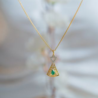 Triangle Diamond Pendants