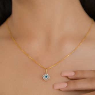 EVEIL EYE DIAMOND PENDANTS